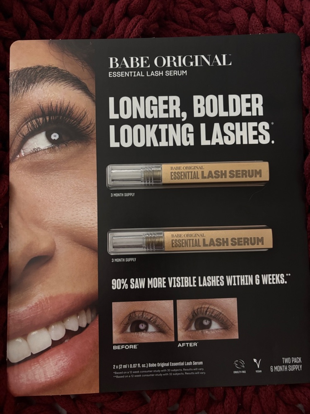 New Babe Original Essential Lash Serum — 6 Month Supply